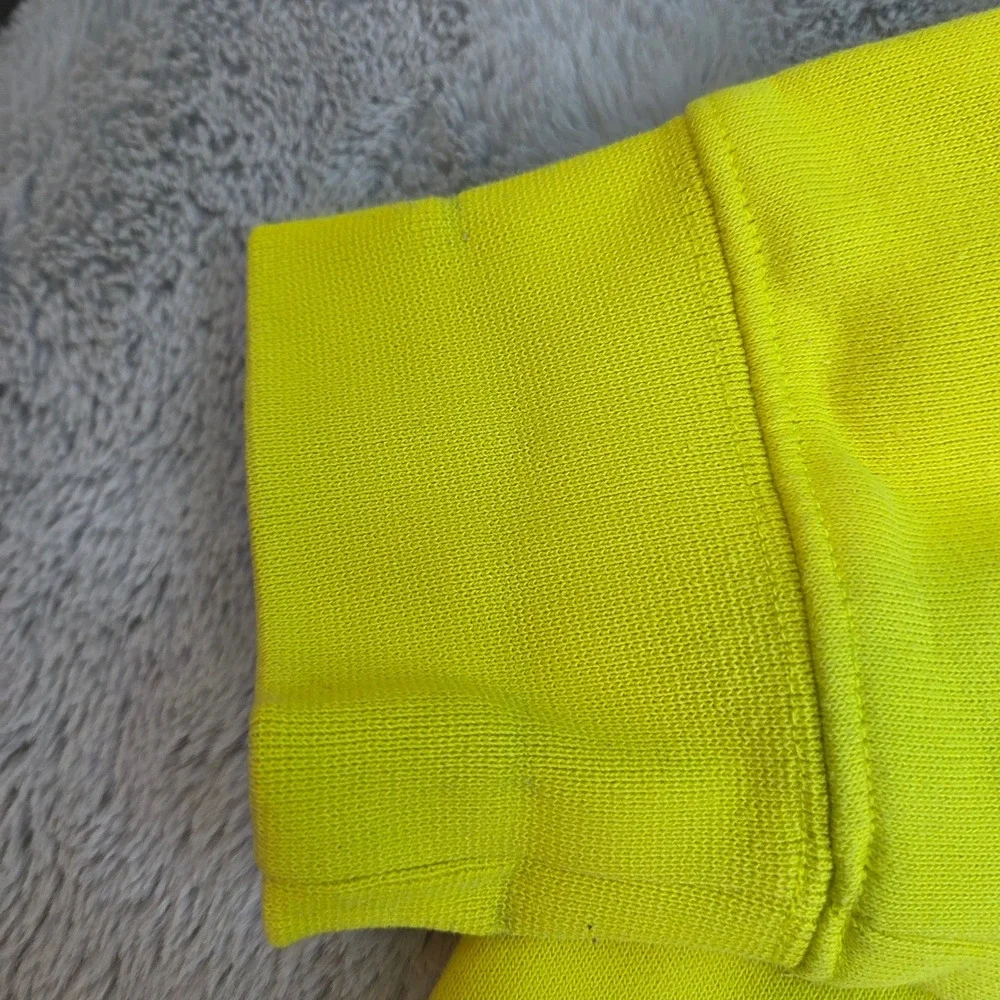 The North Face Hoodie Mens L Graphic Coordinates Box Logo Pullover Neon Yellow
